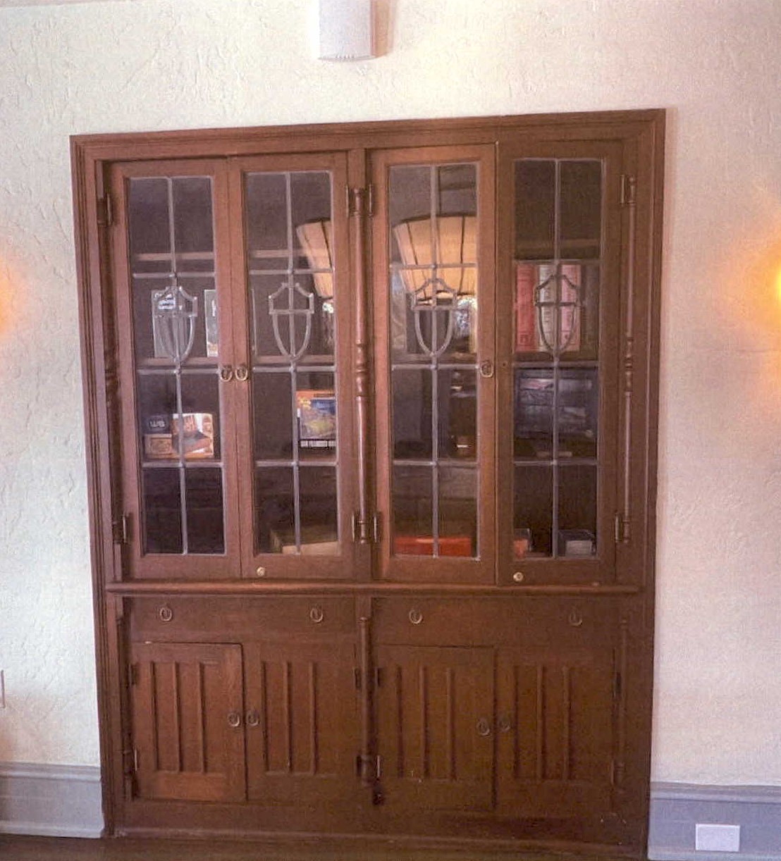 Restored built-in China cabinet in dining room 